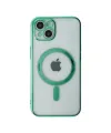 Apple İphone 14 Plus Kılıf Magneticsafe Lazer Silikon - Haki Yeşil