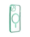 Apple İphone 14 Plus Kılıf Magneticsafe Lazer Silikon - Haki Yeşil
