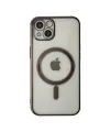 Apple İphone 14 Plus Kılıf Magneticsafe Lazer Silikon - Siyah