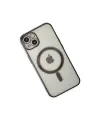 Apple İphone 14 Plus Kılıf Magneticsafe Lazer Silikon - Siyah