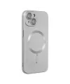 Apple iPhone 14 Plus Kılıf Moshi Lens Magneticsafe Silikon - Gümüş