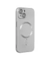 Apple İphone 14 Plus Kılıf Moshi Lens Magneticsafe Silikon - Gümüş