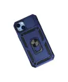 Apple İphone 14 Plus Kılıf Pars Lens Yüzüklü Silikon - Lacivert