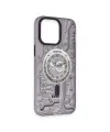 Apple iPhone 14 Pro Kılıf Apollo Magneticsafe Desenli Kapak - Apollo Mor - 5