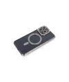 Apple İphone 14 Pro Kılıf Joke Simli Magneticsafe Kılıf - Gri