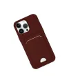 Apple İphone 14 Pro Kılıf Kelvin Kartvizitli Silikon - Bordo