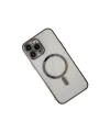 Apple İphone 14 Pro Kılıf Magneticsafe Lazer Silikon - Siyah