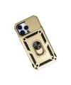 Apple İphone 14 Pro Kılıf Pars Lens Yüzüklü Silikon - Gold