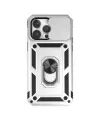 Apple İphone 14 Pro Kılıf Pars Lens Yüzüklü Silikon - Gümüş
