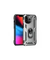 Apple iPhone 14 Pro Kılıf Sofya Yüzüklü Silikon Kapak - Gümüş