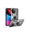 Apple İphone 14 Pro Kılıf Sofya Yüzüklü Silikon Kapak - Gümüş
