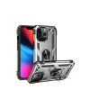 Apple iPhone 14 Pro Kılıf Sofya Yüzüklü Silikon Kapak - Gümüş