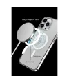 Apple iPhone 14 Pro Kılıf Tron Şeffaf Magsafe Kapak - Derin Mor