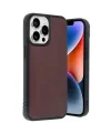 Apple İphone 14 Pro Max Kılıf Aras Deri Kapak - Bordo