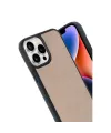 Apple İphone 14 Pro Max Kılıf Aras Deri Kapak - Pudra