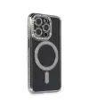 Apple İphone 14 Pro Max Kılıf Joke Simli Magneticsafe Kılıf - Gri