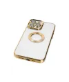 Apple iPhone 14 Pro Max Kılıf Slot Silikon - Gold