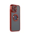 Apple iPhone 14 Pro Max Kılıf Slot Silikon - Kırmızı