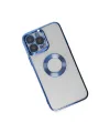 Apple iPhone 14 Pro Max Kılıf Slot Silikon - Mavi
