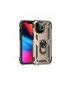 Apple İphone 14 Pro Max Kılıf Sofya Yüzüklü Silikon Kapak - Gold