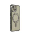 Apple İphone 15 Kılıf Joke Simli Magneticsafe Kılıf - Gri