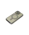 Apple İphone 15 Kılıf Joke Simli Magneticsafe Kılıf - Gri