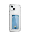 Apple iPhone 15 Kılıf Kart Şeffaf Silikon - Şeffaf