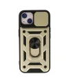 Apple İphone 15 Kılıf Pars Lens Yüzüklü Silikon - Gold