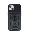 Apple İphone 15 Kılıf Pars Lens Yüzüklü Silikon - Lacivert