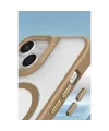 Apple iPhone 15 Plus Kılıf Enka Magsafe Silikon Kılıf - Desert