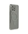 Apple İphone 15 Pro Kılıf Joke Simli Magneticsafe Kılıf - Gri