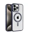 Apple İphone 15 Pro Kılıf Kronos Magsafe Kapak - Lacivert