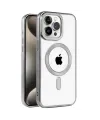 Apple İphone 15 Pro Kılıf Kronos Magsafe Kapak - Titanyum Gri