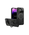 Apple iPhone 15 Pro Max Joy Lens Standlı Kapak - Siyah
