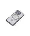 Apple İphone 15 Pro Max Kılıf Joke Simli Magneticsafe Kılıf - Derin Mor