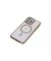 Apple İphone 15 Pro Max Kılıf Joke Simli Magneticsafe Kılıf - Gold