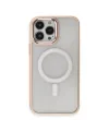 Apple iPhone 15 Pro Max Kılıf Room Magneticsafe Silikon - Pudra