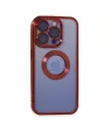 Apple İphone 15 Pro Max Kılıf Slot Silikon - Kırmızı