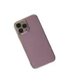 Apple İphone 15 Pro Max Kılıf Volet Silikon - Mor