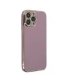 Apple İphone 15 Pro Max Kılıf Volet Silikon - Mor