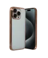 Apple iPhone 15 Pro Max Razer Lensli Silikon - Çöl Titanyum