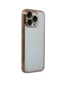 Apple iPhone 15 Pro Max Razer Lensli Silikon - Çöl Titanyum