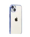 Apple iPhone 15 Razer Lensli Silikon - Açık Mavi