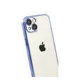 Apple iPhone 15 Razer Lensli Silikon - Açık Mavi