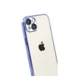 Apple İphone 15 Razer Lensli Silikon - Açık Mavi