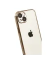 Apple İphone 15 Razer Lensli Silikon - Çöl Titanyum