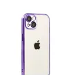 Apple İphone 15 Razer Lensli Silikon - Mor