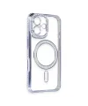 Apple İphone 16 Kılıf Joke Simli Magneticsafe Kılıf - Mavi