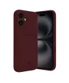 Apple İphone 16 Kılıf Kelvin Kartvizitli Silikon - Bordo