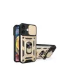 Apple İphone 16 Kılıf Pars Lens Yüzüklü Silikon - Gold